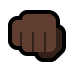 👊🏿 oncoming fist: dark skin tone display on Windows